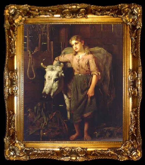 framed  John George Brown Cowgirl, ta009-2